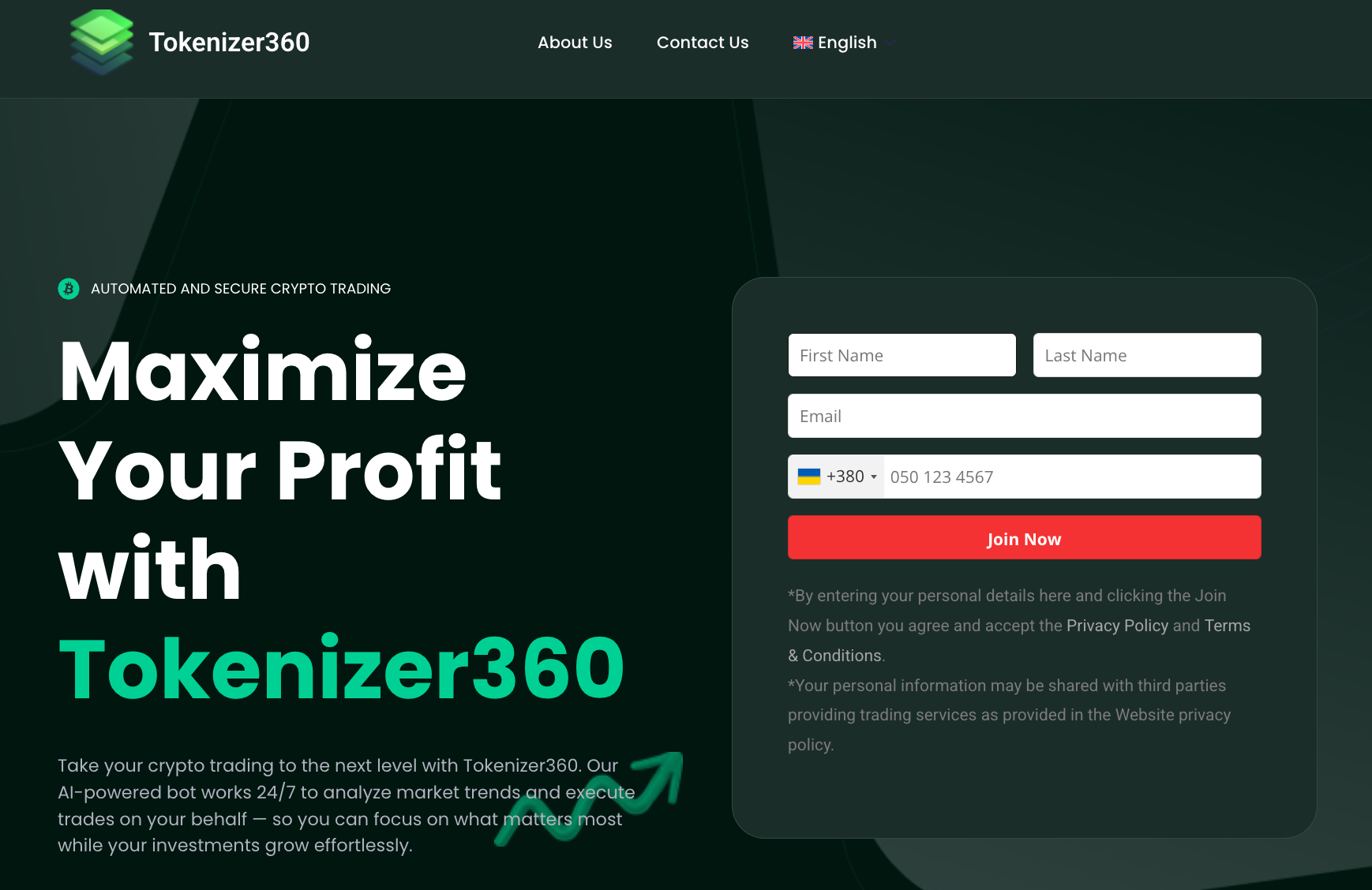 Tokenizer360 trading bot - AI-driven cryptocurrency tool